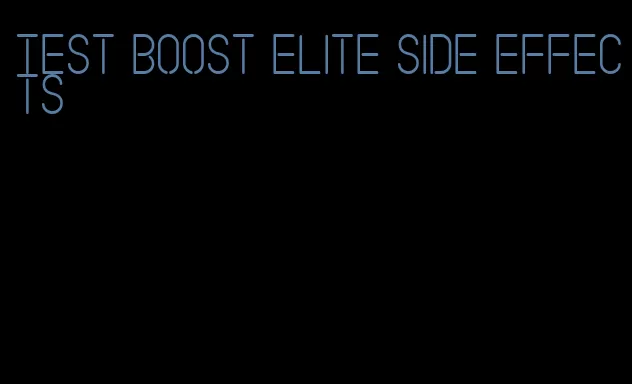 test boost elite side effects