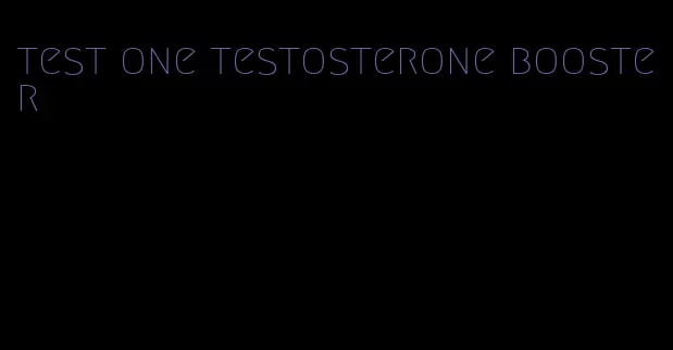 test one testosterone booster