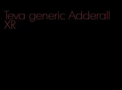 Teva generic Adderall XR