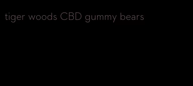 tiger woods CBD gummy bears