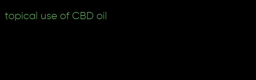 topical use of CBD oil