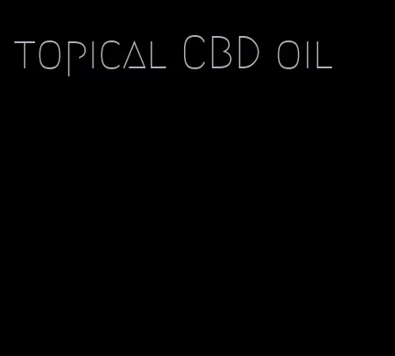 topical CBD oil