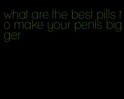 what are the best pills to make your penis bigger