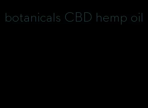 botanicals CBD hemp oil