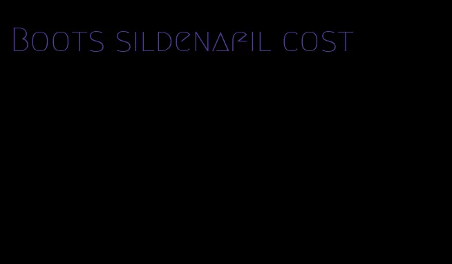 Boots sildenafil cost