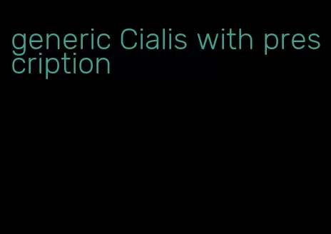 generic Cialis with prescription