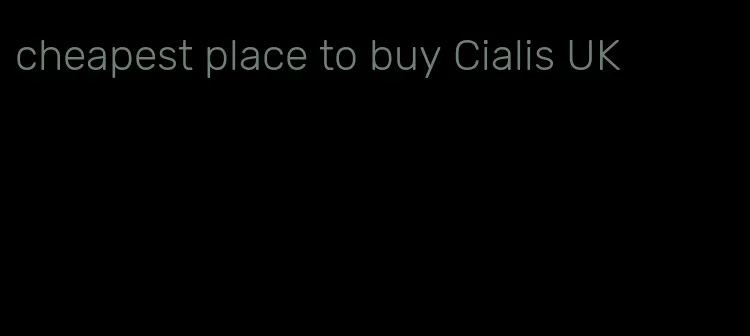 cheapest place to buy Cialis UK