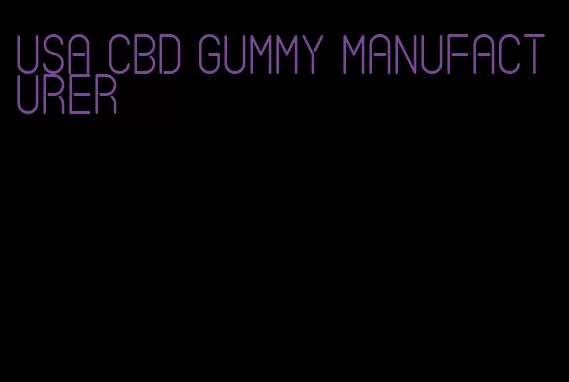 USA CBD gummy manufacturer