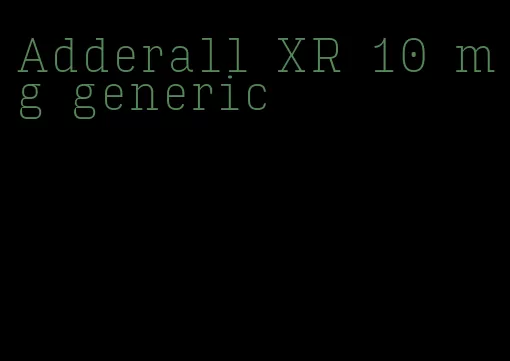 Adderall XR 10 mg generic