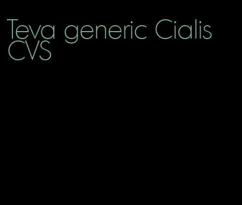 Teva generic Cialis CVS