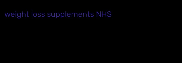 weight loss supplements NHS