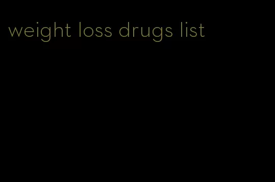 weight loss drugs list