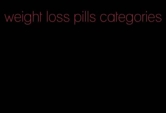 weight loss pills categories