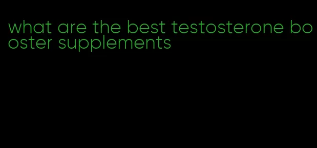 what are the best testosterone booster supplements