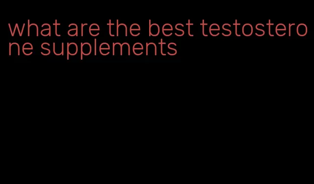 what are the best testosterone supplements