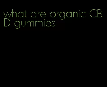 what are organic CBD gummies