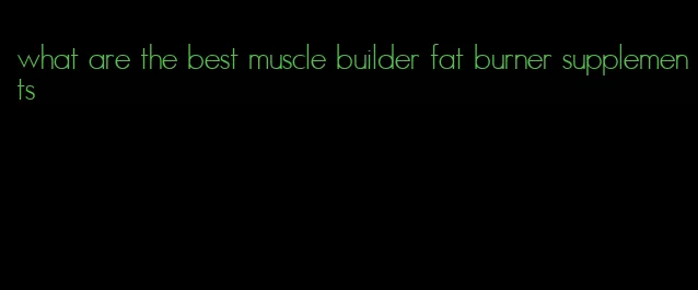 what are the best muscle builder fat burner supplements