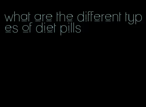 what are the different types of diet pills