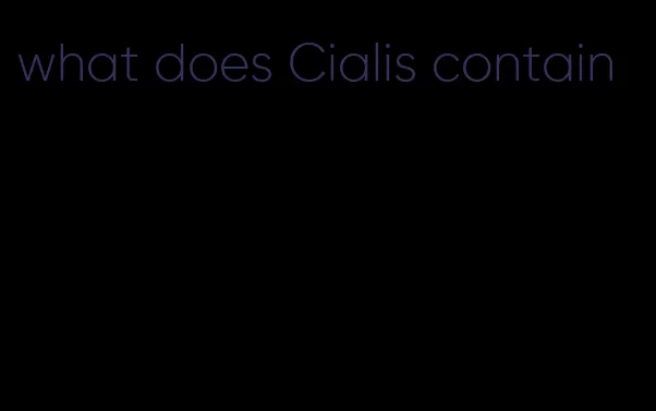 what does Cialis contain