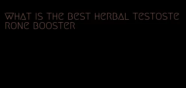 what is the best herbal testosterone booster