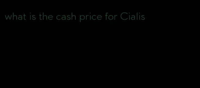 what is the cash price for Cialis