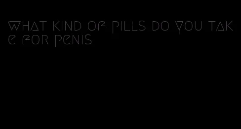 what kind of pills do you take for penis