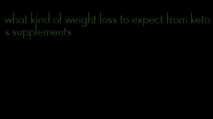 what kind of weight loss to expect from ketos supplements