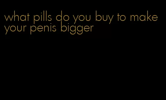 what pills do you buy to make your penis bigger