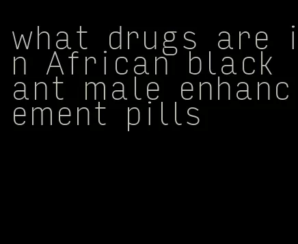 what drugs are in African black ant male enhancement pills