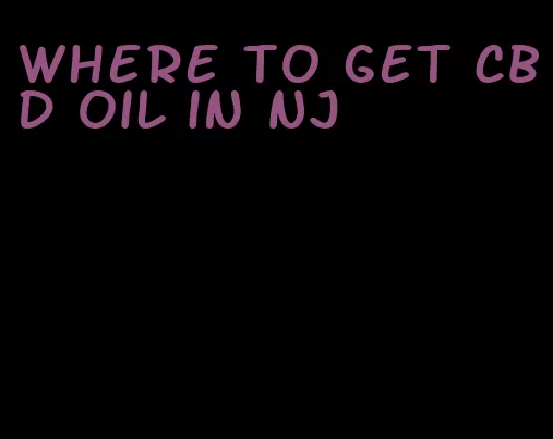 where to get CBD oil in NJ