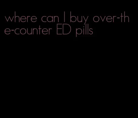 where can I buy over-the-counter ED pills