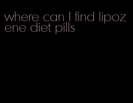 where can I find lipozene diet pills