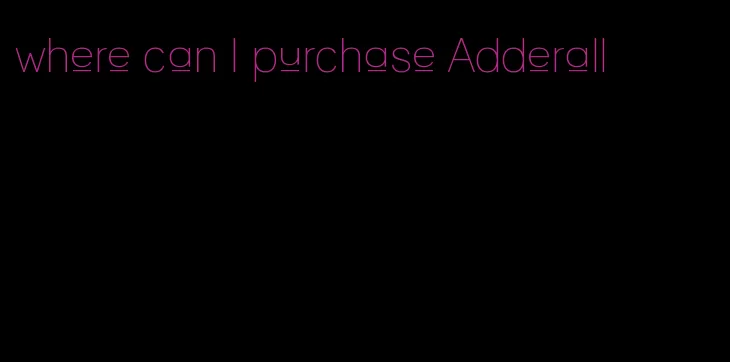 where can I purchase Adderall