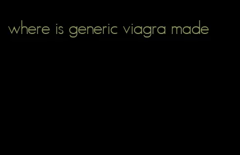 where is generic viagra made