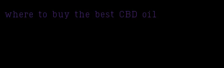 where to buy the best CBD oil