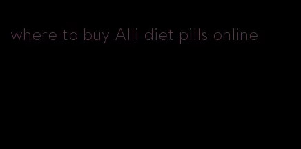 where to buy Alli diet pills online