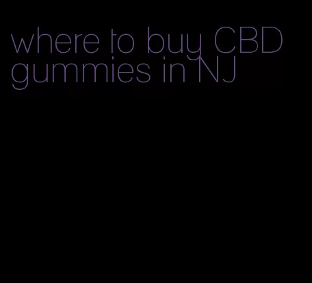 where to buy CBD gummies in NJ