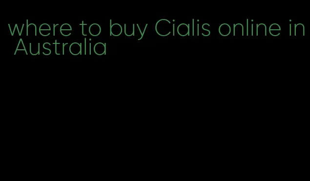 where to buy Cialis online in Australia