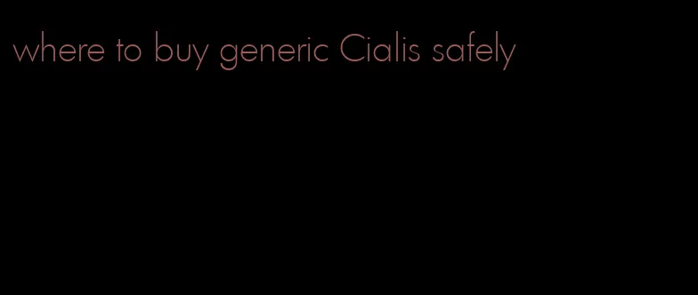 where to buy generic Cialis safely