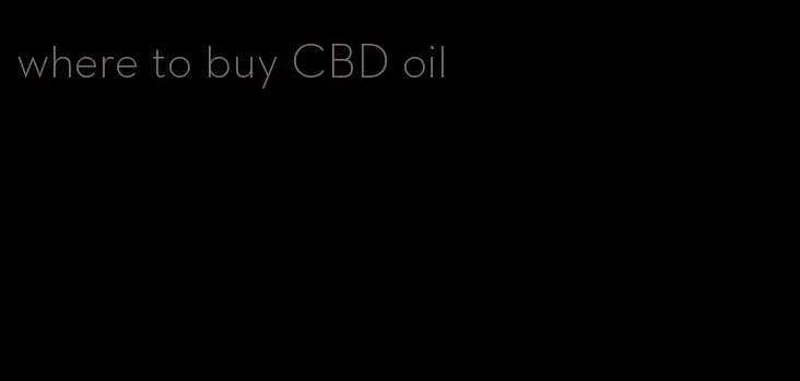 where to buy CBD oil