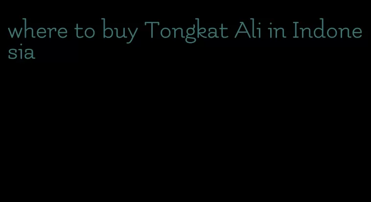 where to buy Tongkat Ali in Indonesia