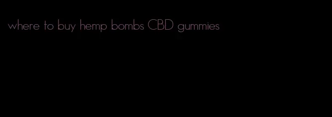 where to buy hemp bombs CBD gummies