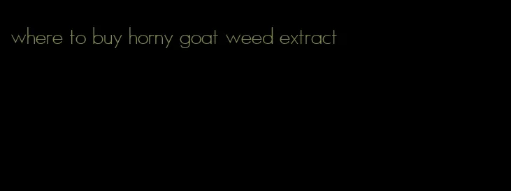 where to buy horny goat weed extract