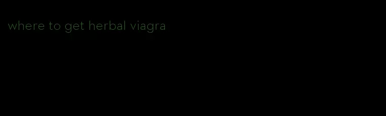 where to get herbal viagra