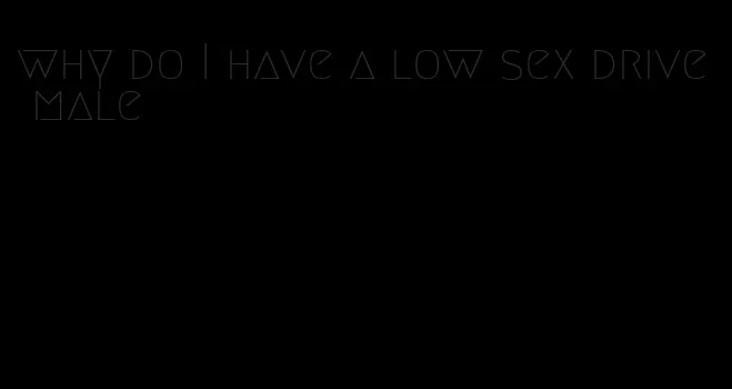 why do I have a low sex drive male