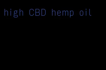 high CBD hemp oil