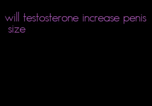 will testosterone increase penis size