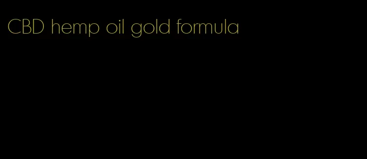 CBD hemp oil gold formula