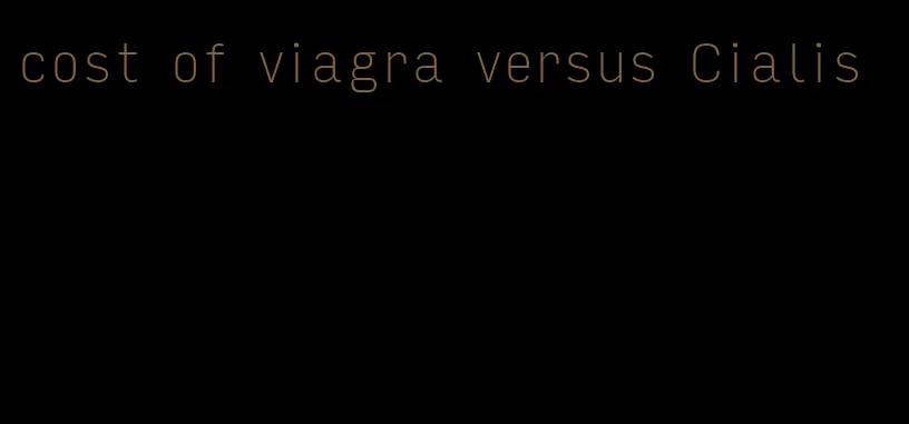 cost of viagra versus Cialis