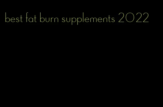 best fat burn supplements 2022